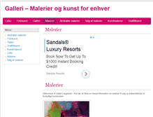 Tablet Screenshot of gallerilangeland.dk